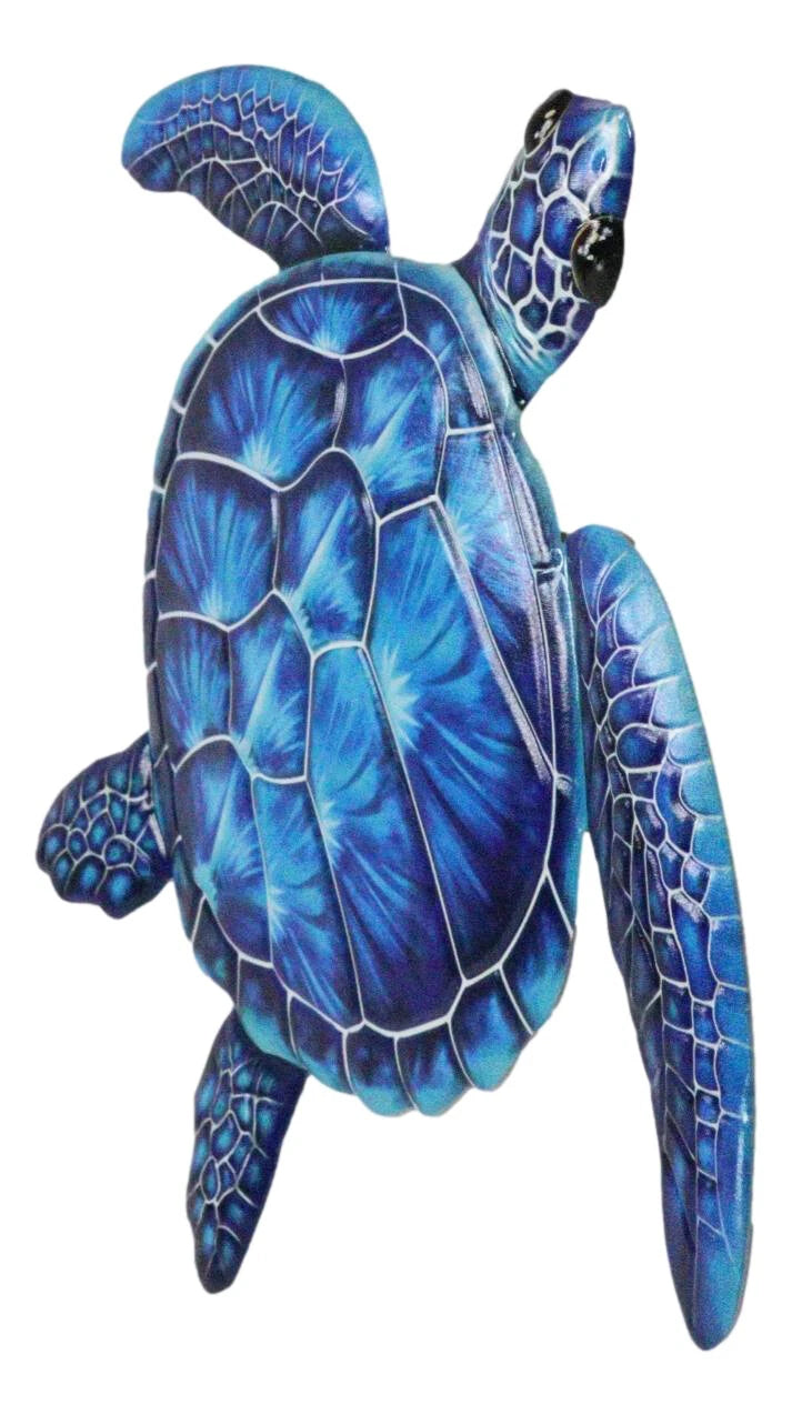 Marine Ocean Harmony Series Blue Bermuda Elegant Sea Turtle Metal Wall Decor-4