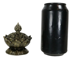 Buddha Padma Lotus Incense Holder Burner Figurine Eastern Meditation Decor 4"Dia-5