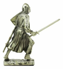 Medieval Holy Roman Empire Crusader Knight In Battle Statue Suit Of Armor Decor-2