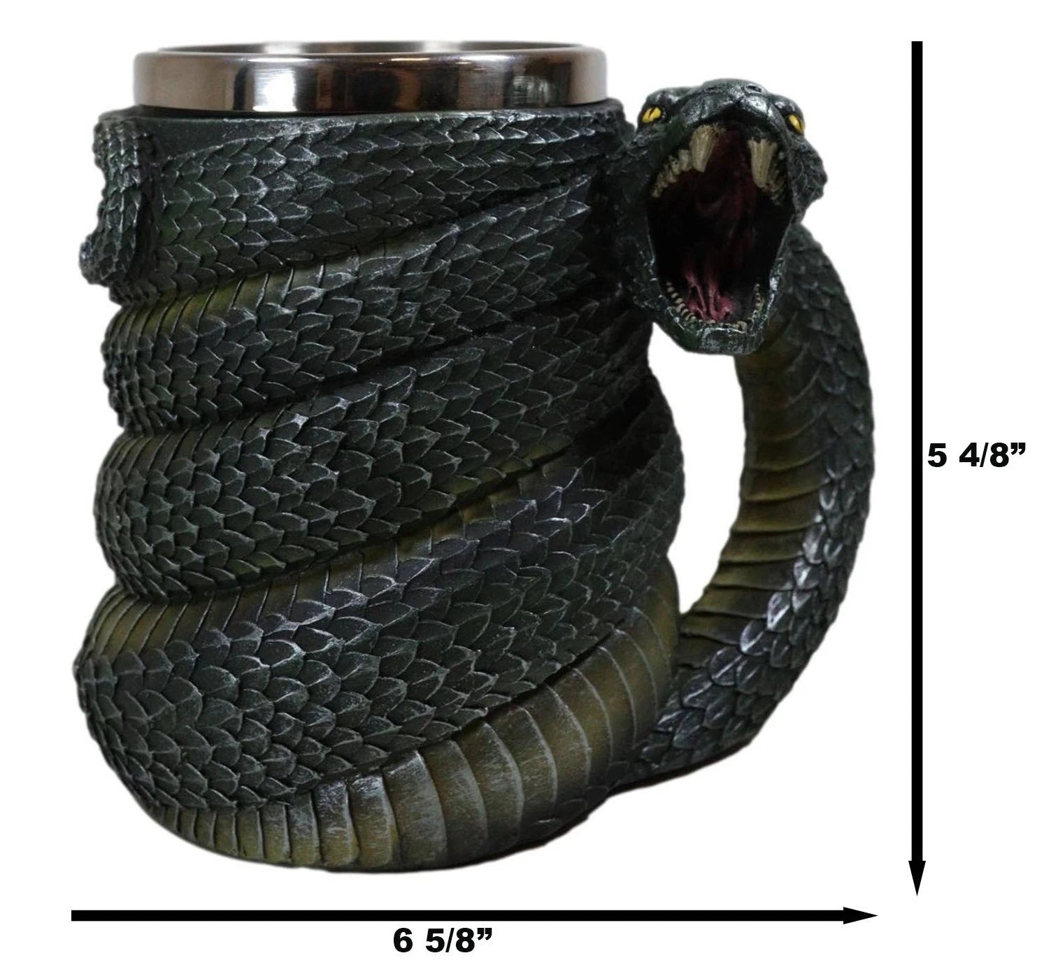 Realistic Ferocious Slithering Serpent Snake With Venomous Fangs Coffee Mug Cup-6