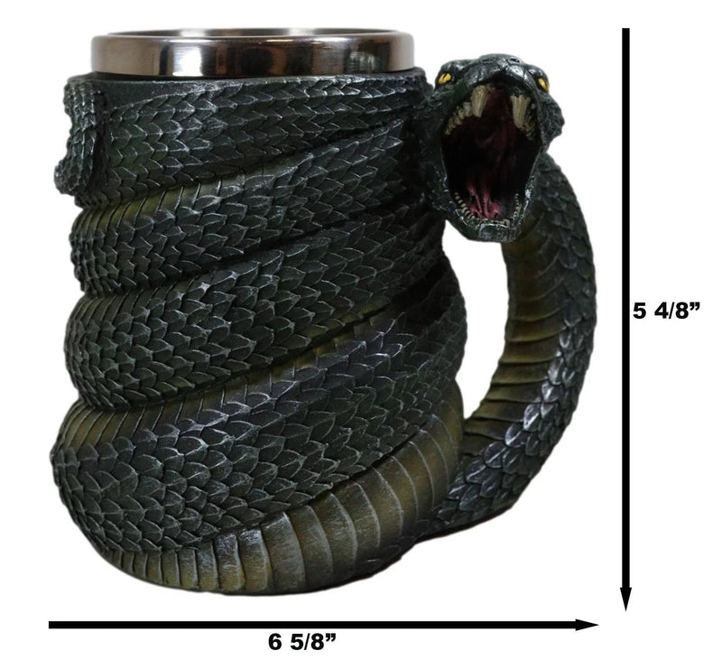Realistic Ferocious Slithering Serpent Snake With Venomous Fangs Coffee Mug Cup-6