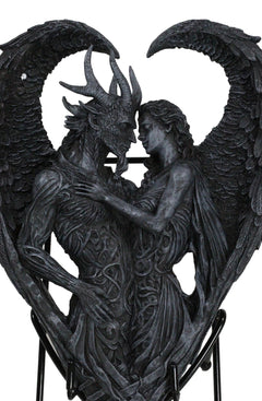 Solemn Vow Innocence Demon And Lilith Dark Angel Heart Plaque With Stand-7