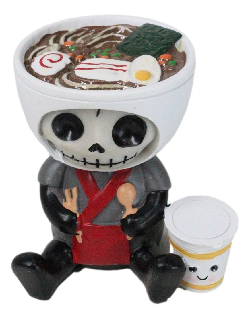Figura de Furrybones Ramon, tazón de ramen japonés, esqueleto de Master Chef, huesos peludos-7