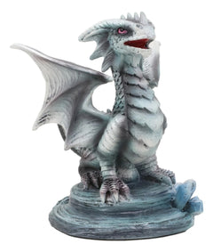 Anne Stokes Fantasy Silverback Baby Wyrmling And Adult Rock Dragon Statues Set-6