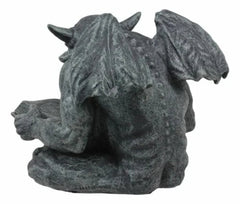 Notre Dame Horned Gargoyle With Spell Book Statue Demonic Bibliography Watchman-5