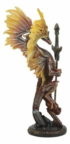 Flame Blade Ruth Thompson Dragon Statue With Dragon Letter Opener Blade 11.75"H-2