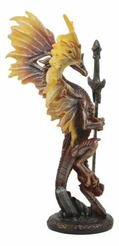 Flame Blade Ruth Thompson Dragon Statue With Dragon Letter Opener Blade 11.75"H