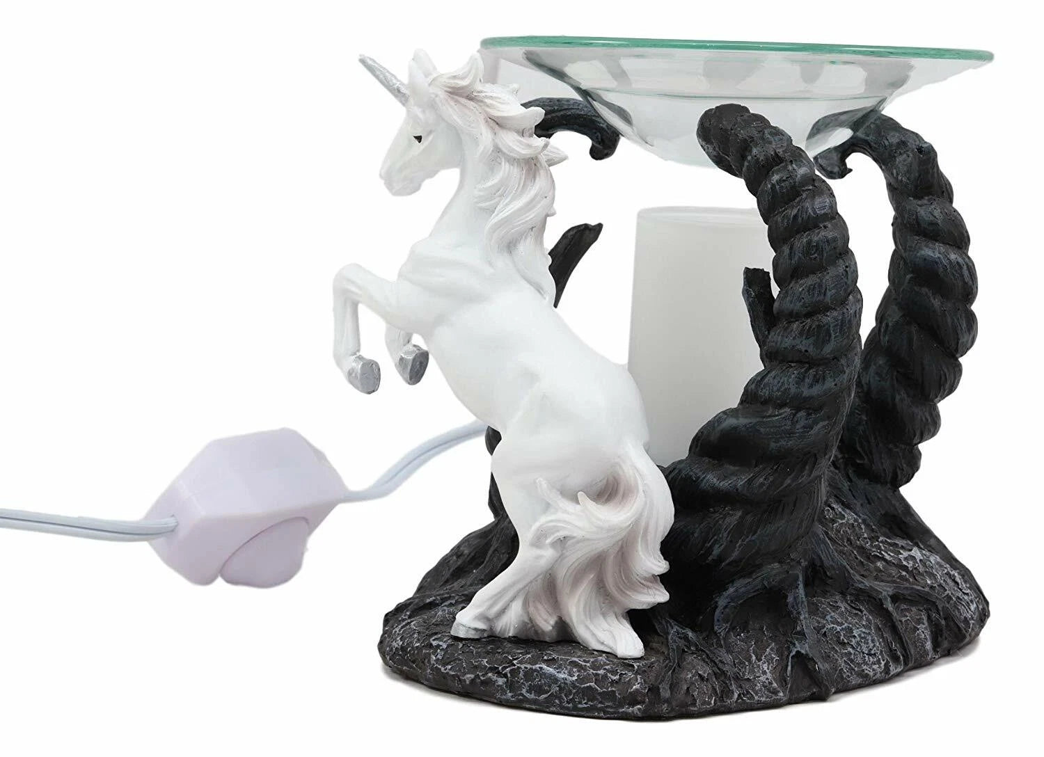 White Unicorn by Twisted Trees Electric Oil Burner Tart Warmer Figurine
