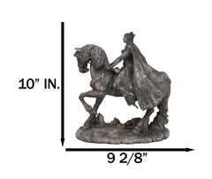 Celtic Moon Goddess Rhiannon Riding Horse in Arberth Clay Finish Figurine-5