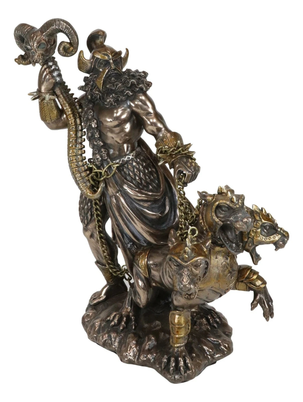 Figura del perro guardián Cerbero con correa, dios olímpico del inframundo, Hades-4