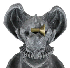 Gothic Chimera Gargoyle On Fountain Pedestal Backflow Incense Cone Burner Decor-5