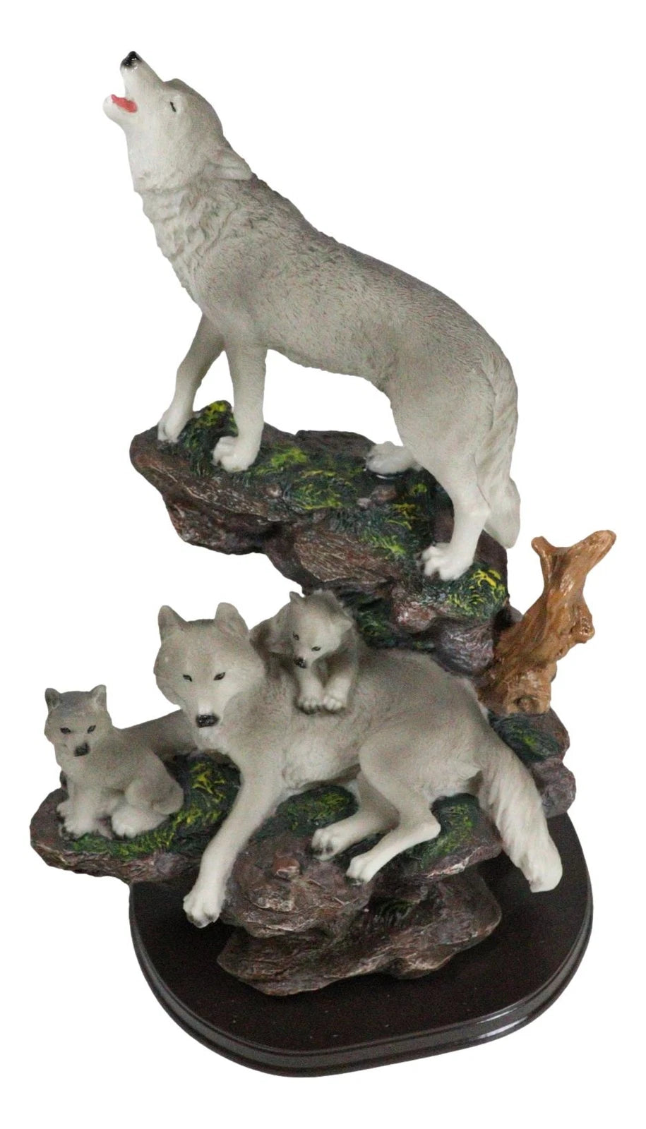 Moon Howling Timberwolves Wolf Pack Family Decorative Figurine 8.5"H-7