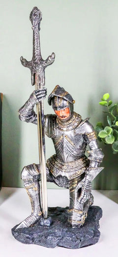 The Accolade Kneeling Medieval Knight Excalibur Sword Letter Opener Figurine-7