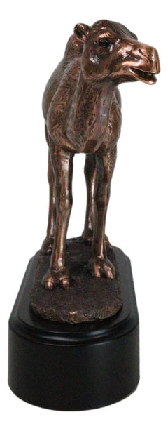 Desert Explorer Single Hump Brown Camel Electroplated Resin Figurine With Base-7