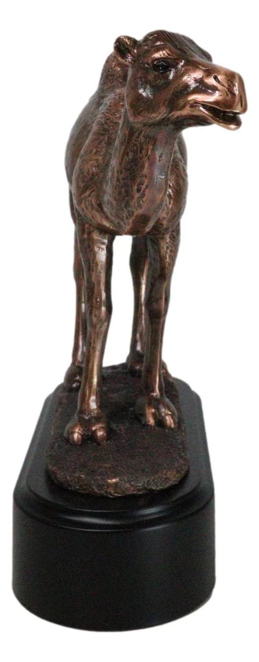 Desert Explorer Single Hump Brown Camel Electroplated Resin Figurine With Base-7