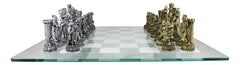 Royal Pet Cats Versus Dogs Chess Animal Character Pieces With Glass Board Set-6
