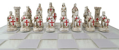 Crusader Christian Kingdom VS Ottoman Empire Chess Pieces Glass Board Set-5