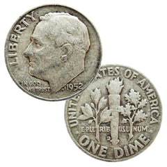 $1 Face - 90% Silver Roosevelt Dimes Average Circulated-1