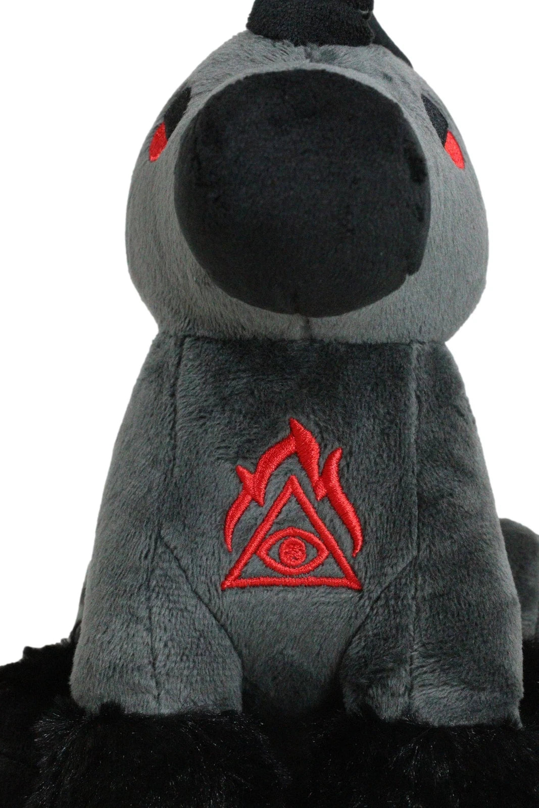 Mythical Fantasy Legend Black Dark Unicorn Hell Steed Luxe Soft Plush Toy Doll-3