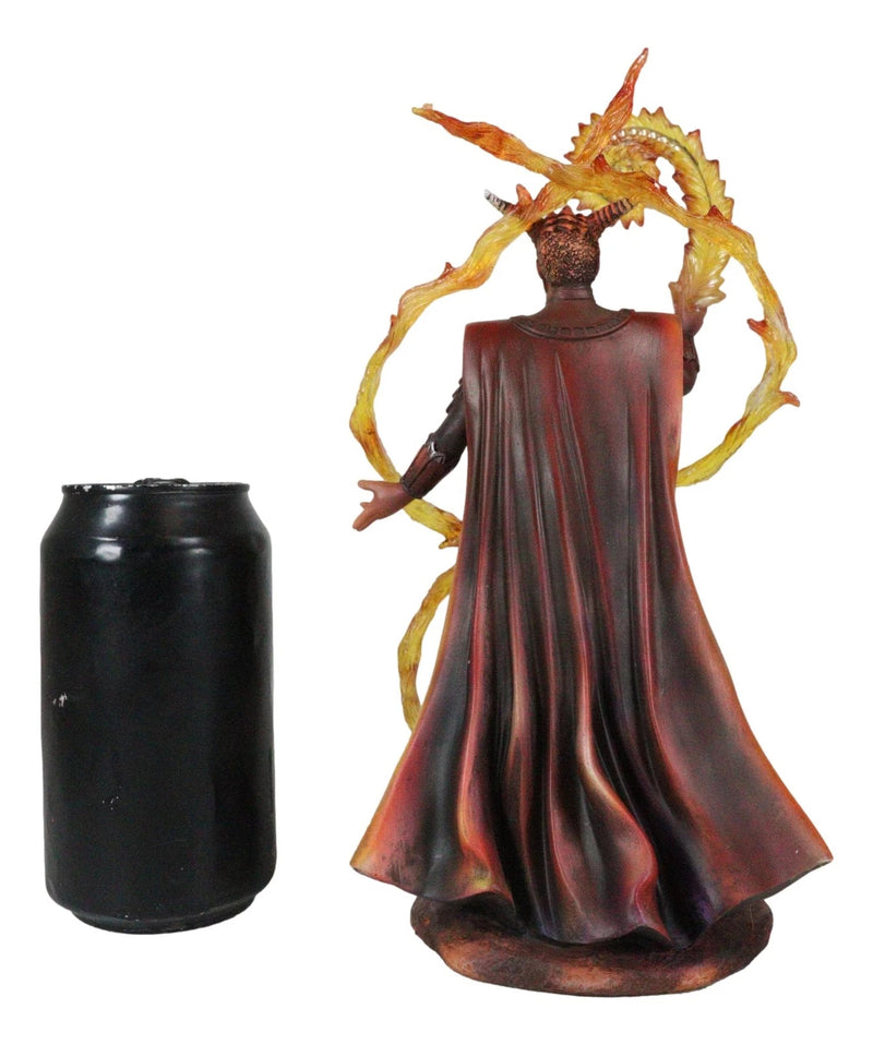 Fire Elemental Horned Wizard Sorcerer Demoniac Summoning Hellfire Magic Figurine-4
