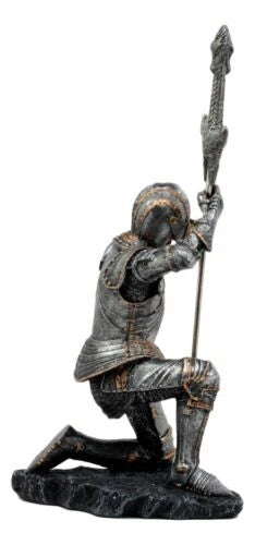 The Accolade Kneeling Medieval Knight Excalibur Sword Letter Opener Figurine-4