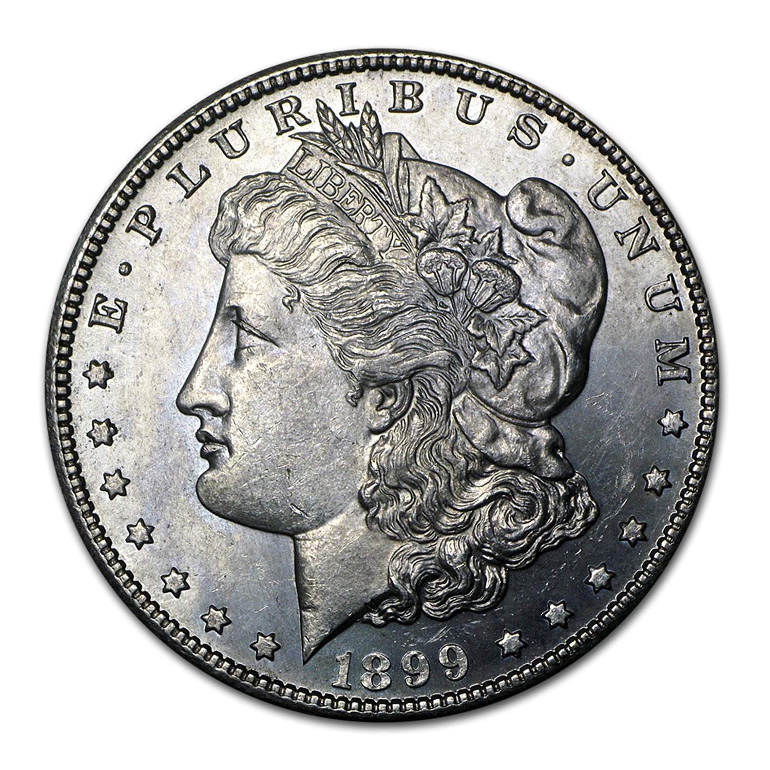 1899 P Morgan Silver Dollar $1 Brilliant Uncirculated BU 90% Silver-1