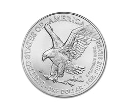 Moneda American Silver Eagle brillante sin circular de $1 de 2025-2