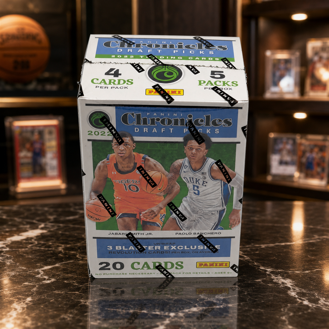 Blaster Basketball Cards 2022-23 Panini Chronicles Draft Picks Sealed Box, 20 Cards, 5 Packs, 4 Cards Per Pack, Rookie Inserts Parallels-1