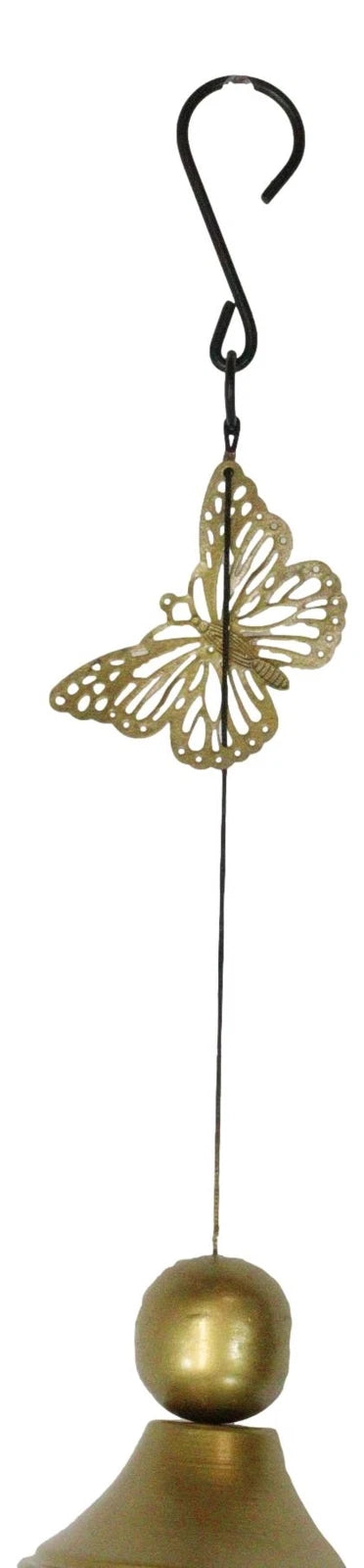 Beautiful Cottage Garden Carved Butterfly Canopy Metal Wind Chime Hanging Mobile-4