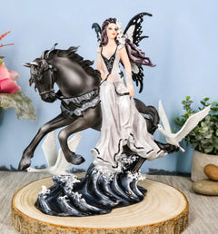 Nene Thomas Lamentation of Swans Masquerade Fairy Riding On Black Horse Statue-1