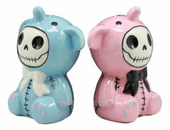 Furrybones Elephant Voodoo Skeleton Ceramic Salt And Pepper Shakers Set-2