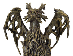 Forest Tree Ent Greenman Dendritic Dragon with Red Blood Moon Eyes Figurine-4
