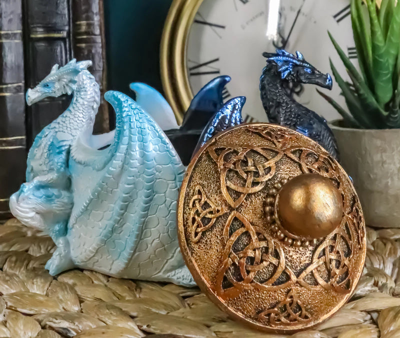 Joyero decorativo con dos dragones contrastantes de noche y día-3