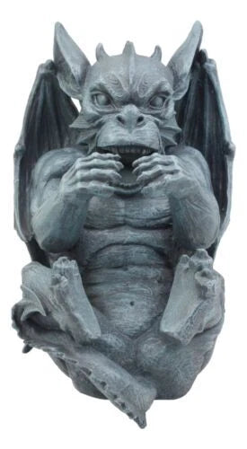 Gothic Fantasy Winged Drunken Gargoyle Wine Bottle Holder Figurine Kitchen Decor-3