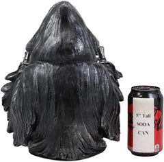 Gothic Alchemy Evil Grim Reaper Skeleton With Scrying Plasma Ball Lamp Statue-3