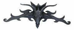Large 34"W Sabbatic Goat Baphomet Head Wall Decor Overdoor Door Pediment-2