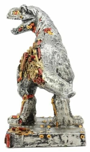 Steampunk T-Rex Figurine Jurassic Era Predator Tyrannosaurus Rex Statue Dinosaur-3