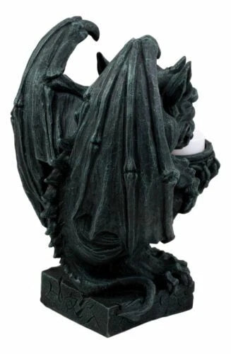 Squatting Gothic Gargoyle Candle Holder Guardian Servant Tea Light Castle Butler-3