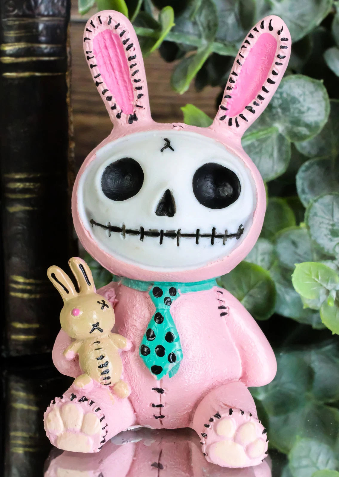 Furrybones Pink Bunnie Bun Rabbit Skeleton Figurine Small Furry Bones Skull-2