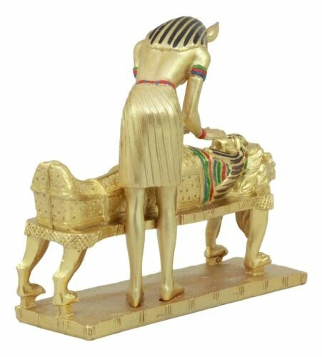 Ancient Egyptian God Of The Dead Golden Anubis Embalming Pharaoh Mummy Statue-3