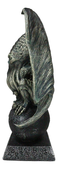 High Priest Great Old Ones Call of Cthulhu Sitting On Earth Globe Orb Figurine-3