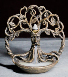Ethereal Forest Celtic Greenman Ent Tree Of Life Backflow Incense Cone Burner-1