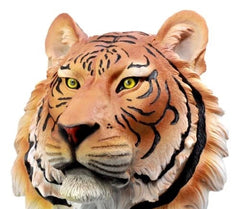 Orange Bengal Tiger Wall Bust Sculpture Tropical Jungle Predator Figure-2
