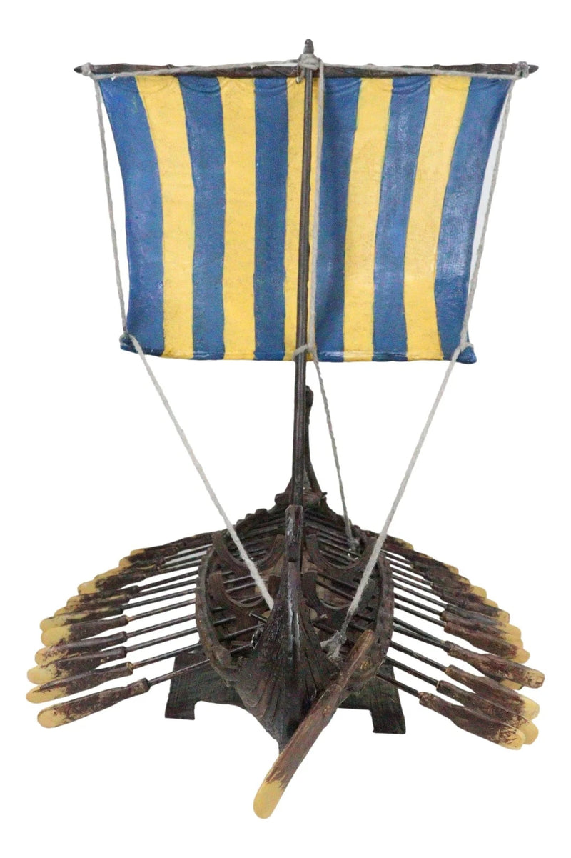 Scandinavian Viking Middle Ages War Ship Battle Longship Prototype Sculpture-4