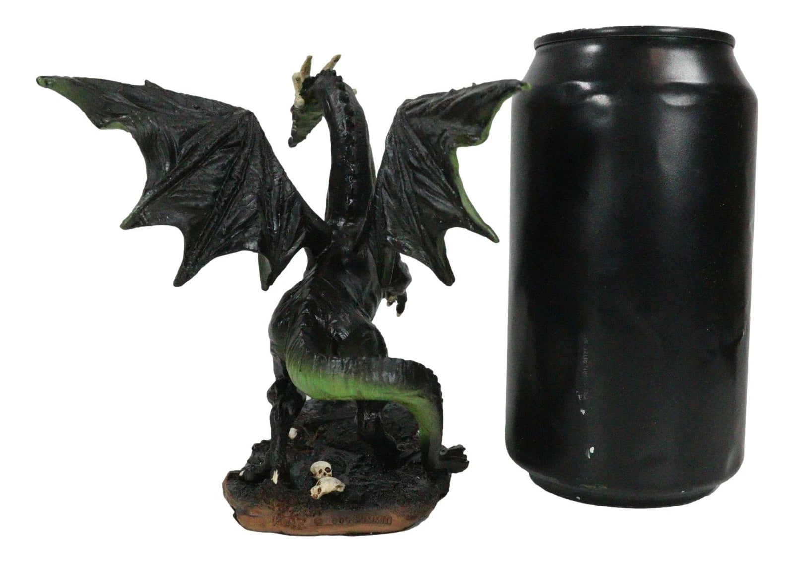 Fantasy Green Chested Celestial Midnight Dragon Black Ghost Small Figurine-2