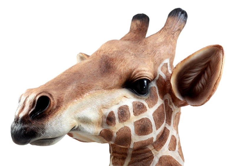 African Safari Long Necked Giraffe Head Wall Decor Scherezade Bust Figurine-2
