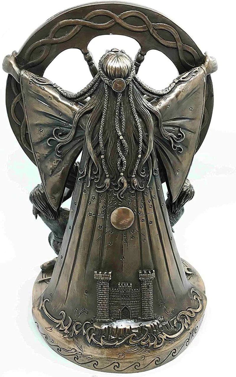 Celtic North Star Moon Goddess Arianrhod Figurine Cosmic Wheel Of The Year-4