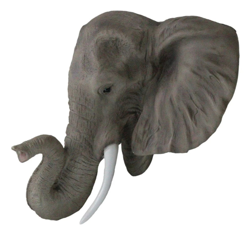 Large 19"L Sahara Elephant Wall Bust For Home Decor Wall Plaque Hanging Statue-3