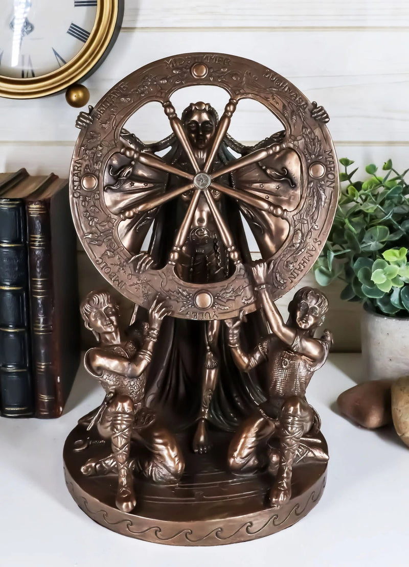 Celtic North Star Moon Goddess Arianrhod Figurine Cosmic Wheel Of The Year-1