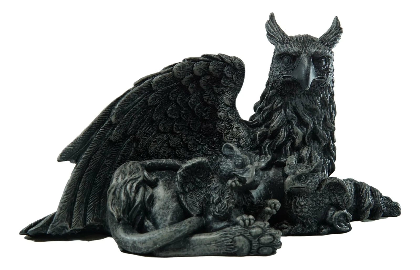 Gargoyle Figurine Griffon Family Mother & Baby Hatchlings Statue-7
